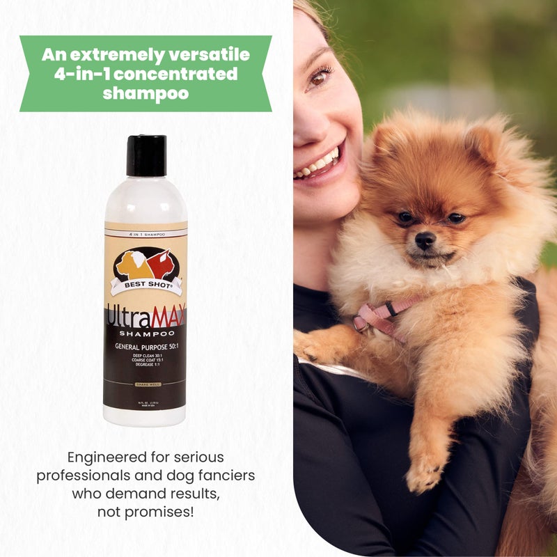 Best Shot UltraMAX Pro 4-in-1 Shampoo, Versatile Pet Shampoo, Ideal Pet Grooming Supplies, Ready to Use, Sweet Pea Essence, 17 Oz. - Image 3